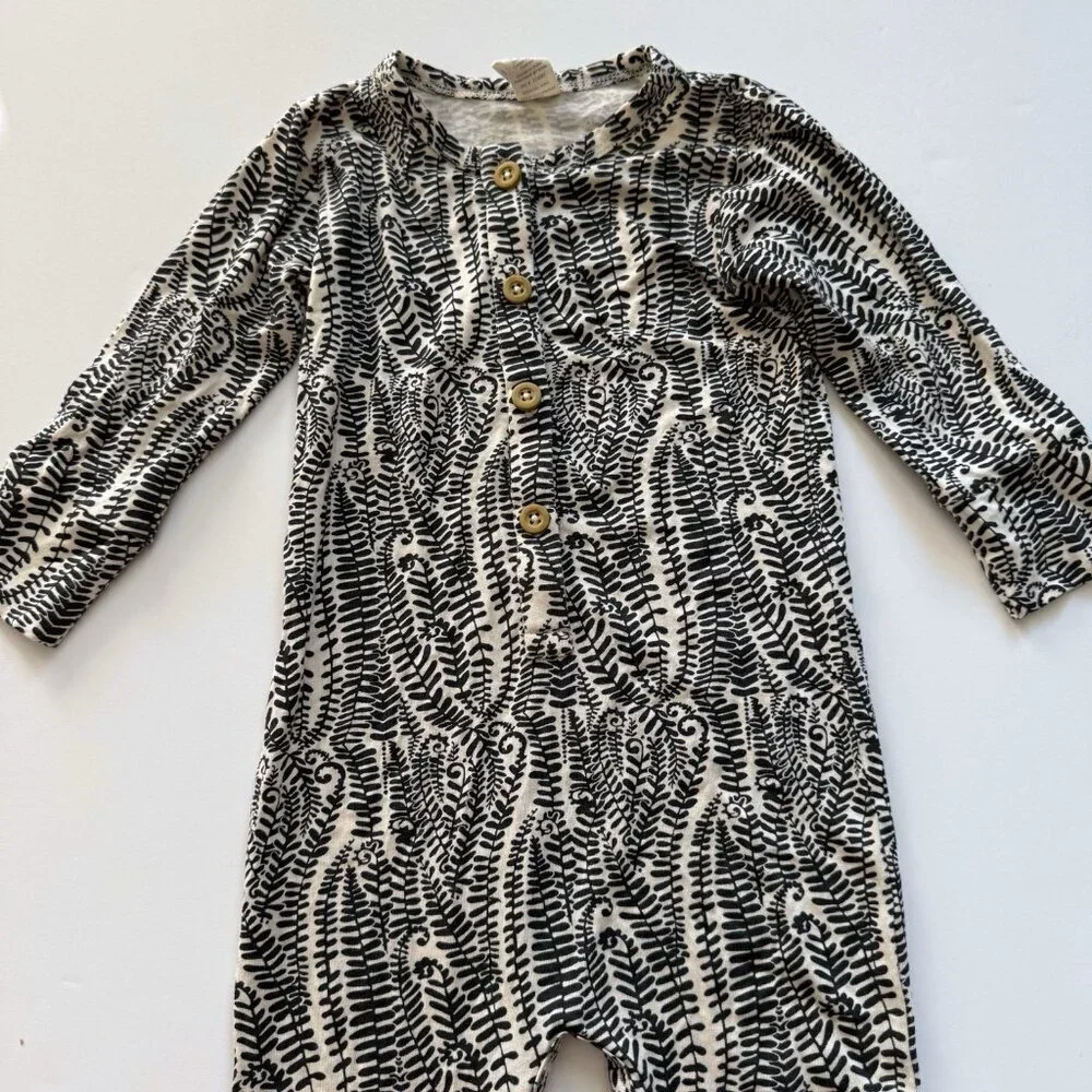 Kate Quinn The Woods modal fern frond baby jumpsuit 12-18 months